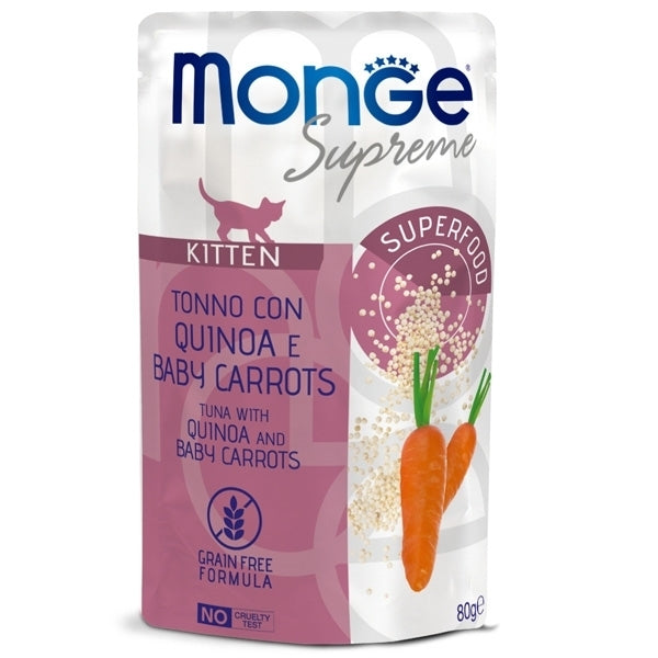 Monge Supreme Gattino Tonno con Quinoa e Baby Carrots 80gr Monge Supreme Gattino Tonno con Quinoa e Baby Carrots 80gr